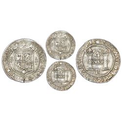 Mexico City, Mexico, 4 reales, Charles-Joanna, "Early Series," assayer R (Latin), rounded panel, mot