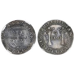 Mexico City, Mexico, 4 reales, Charles-Joanna, "Early Series," assayer P to right (oMo-oPo), left-le