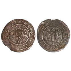 Mexico City, Mexico, copper 4 maravedis, Charles-Joanna, "Late Series," no assayer (assayer-G period