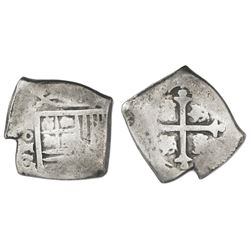 Mexico City, Mexico, cob 4 reales, (1666)G/P, rare.