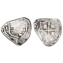 Mexico City, Mexico, cob 4 reales, (1)6(78)L/G, rare.