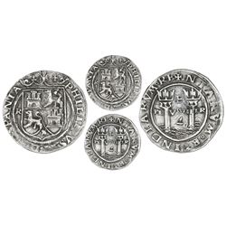 Lima, Peru, 4 reales, Philip II, assayer R (Rincon) to left (small), PL-VSVL-TR, legends HISPANIA /