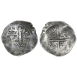 Lima, Peru, cob 8 reales, 1659V, "Star of Lima" type, series IA (large star, mintmark LIMA, single a