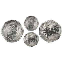 Lima, Peru, cob 8 reales, 1659V, "Star of Lima" type, Series II (star with three surrounding dots, m