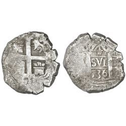 Lima, Peru, cob 4 reales, 1736(N).