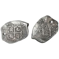 Lima, Peru, cob 2 reales, 1708H.