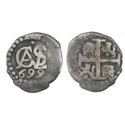 Lima, Peru, cob 1/2 real, 1699.