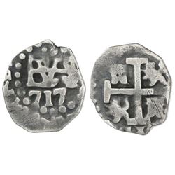 Lima, Peru, cob 1/2 real, 1717.
