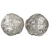 Image 1 : Potosi, Bolivia, cob 8 reales, Philip II, assayer B (5th period).