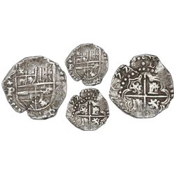 Potosi, Bolivia, cob 2 reales, 1622P, quadrants of cross transposed, NGC VF 30.