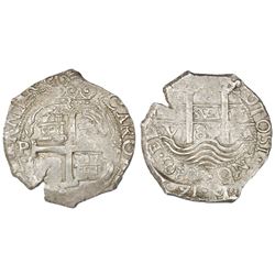 Potosi, Bolivia, cob 8 reales, 1680V.