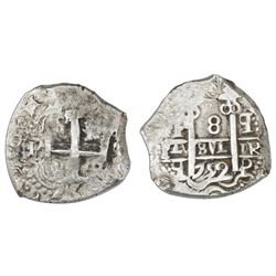 Potosi, Bolivia, cob 8 reales, 1752q.