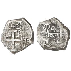 Potosi, Bolivia, cob 4 reales, 1746q.