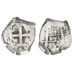 Potosi, Bolivia, cob 4 reales, 1759q, NGC AU 50.