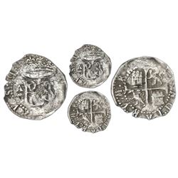 Panama, cob 1/2 real, Philip II, assayers P and M, very rare.