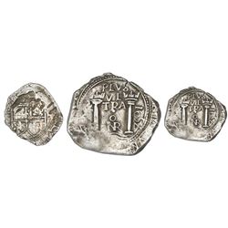 Bogota, Colombia, cob 4 reales, 1652, assayer PoR.