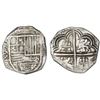 Image 1 : Granada, Spain, cob 2 reales, 1597 date to left (assayer F to right not visible), rare.