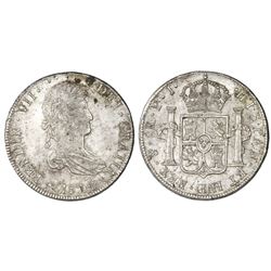 Potosi, Bolivia, bust 8 reales, Ferdinand VII, 1814PJ.