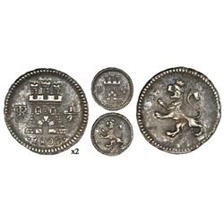 Potosi, Bolivia, 1/4 real, 1805, very rare, NGC XF 45, finest and only example in NGC census.