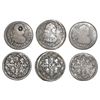Image 1 : Lot of three Santiago, Chile, 1/4R, Charles IV (proper bust and ordinal IIII), 1792.