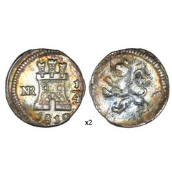 Bogota, Colombia, 1/4 real, 1812.