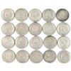 Image 2 : Large lot of 20 Colombian 50 centavos, 1892, Columbus commemorative, small-diameter bust.