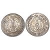 Image 1 : Madras, India, 1/4 pagoda, no date (1808), garter, eighteen stars, NGC XF 45.