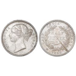 India (British), 1/2 rupee, Victoria, 1840(B&C), NGC MS 63.