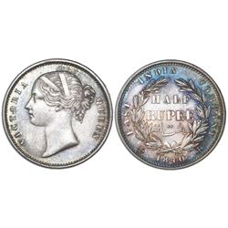 India (British), 1/2 rupee, Victoria, 1840(B&C), NGC MS 61.