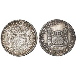 Mexico City, Mexico, pillar 8 reales, Ferdinand VI, 1752MF.