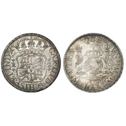 Mexico City, Mexico, pillar 2 reales, Charles III, 1766M.