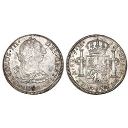 Mexico City, Mexico, bust 8 reales, Charles III, 1788FM.