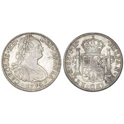 Mexico City, Mexico, bust 8 reales, Charles IV, 1798FM.