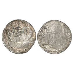 Congress of Chilpanzingo (Veracruz), Mexico, countermark on a Mexico City, Mexico, bust 2 reales, Ch