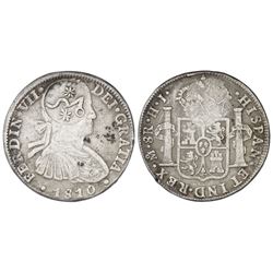 Morelos (Veracruz), Mexico, Type A countermark on a cast Mexico City, Mexico, bust 8 reales, Ferdina