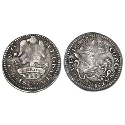 Tlalpujahua, Mexico (National Congress), silver 1/2 real, Ferdinand VII, 1813, NGC VF details / reve