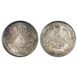 Mexico City, Mexico, 1 peso, 1898AM, PCGS UNC details / cleaned.