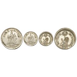 Paraguay, german-silver pattern 2 reales, dated 1868, NGC MS 61, ex-Salbach, Pratt Plate Coin.