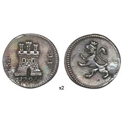 Lima, Peru, 1/4 real, 1795JI.