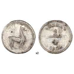 Lima, Peru, 1/4 real, 1826, NGC MS 64.