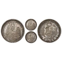 Lima, Peru, 1 dinero, 1895TF, NGC MS 64.