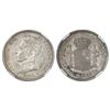 Image 1 : Madrid, Spain, 1 peseta, Alfonso XIII, 1905SMV with 19-05 inside stars, rare, NGC MS 63.