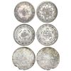 Image 1 : Lot of three Turkey coins: 20 piastres, AH1255/8 (1846); 6 piastres, AH1223/27 (1833); 1 kurus, AH11