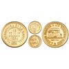 Image 1 : Guatemala, gold medal, 1884, Rufino Barrios, first locomotive in the capital city, rare.