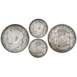 US soldiers in the Spanish-American War: Puerto Rico (under Spain), 1 peso, 1895PG-V, engraved in ob