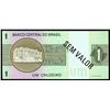 Image 2 : Brazil, Banco Central do Brasil, specimen 1 cruzeiro, no date (1970), MODELO 002162 perforation.