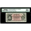 Image 1 : Bogota, Colombia, Republica de Colombia, 10 pesos, 1904, serial 1551245, PMG AU 55.