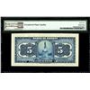 Image 2 : Bogota, Colombia, Banco de Bogota, 5 pesos specimen, no date (1919), series Y, PMG Gem UNC 65 EPQ.