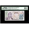 Image 1 : Bogota, Colombia, Banco de la Republica, 10 pesos oro, 7-8-1980, serial 00000054, PMG Choice UNC 63 