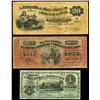 Image 1 : Lot of three Lima, Peru, Compania de Obras Publicas y Formento del Peru, 4-7-1876, series A notes: 2